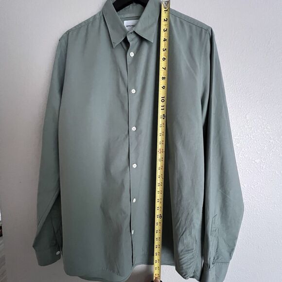 Norse Projects Mens Button Up Shirt Size L Sage Green - Picture 4 of 6